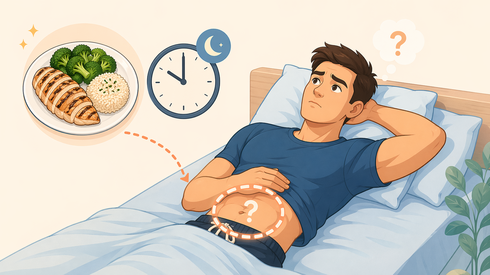 Opening slide asking whether eating at night equals belly fat